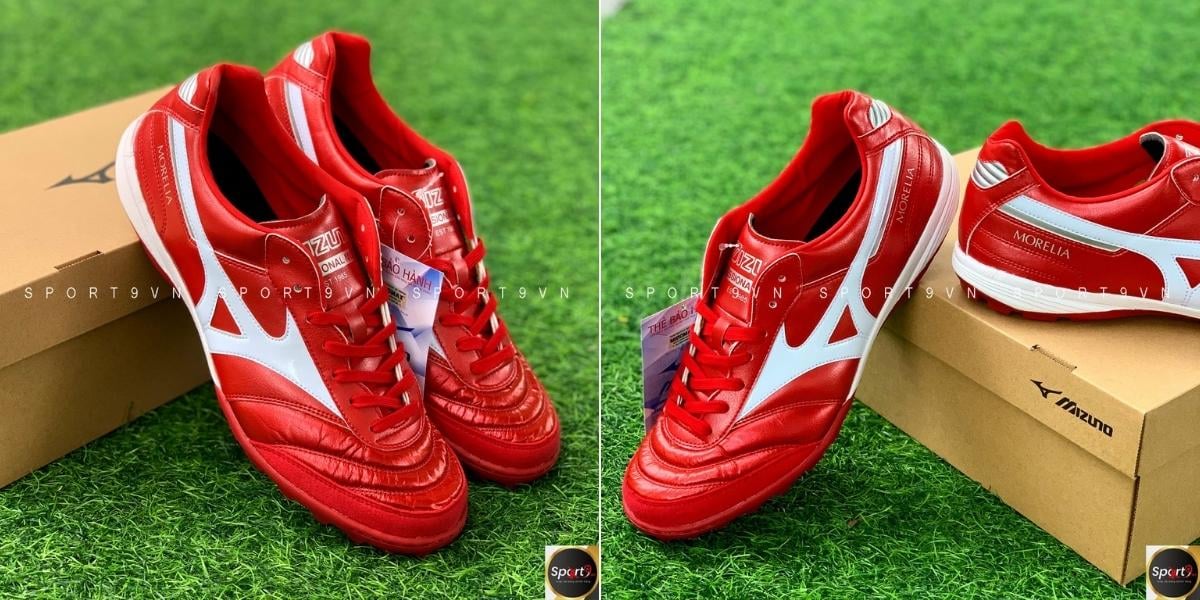 Mizuno Morelia Sala Elite TF - Q1GB221060 - Màu Đỏ